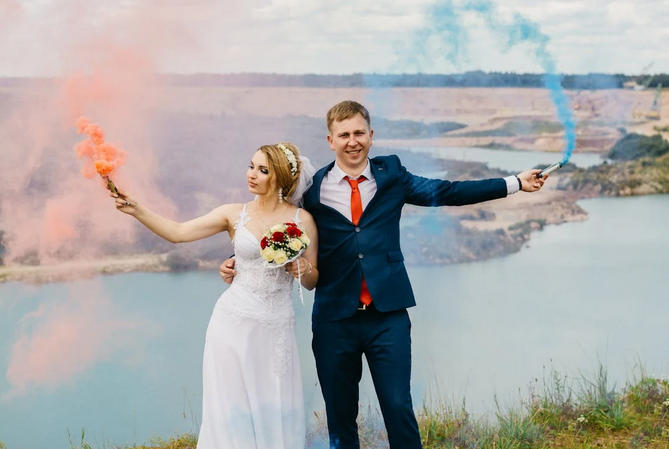 colorful couple